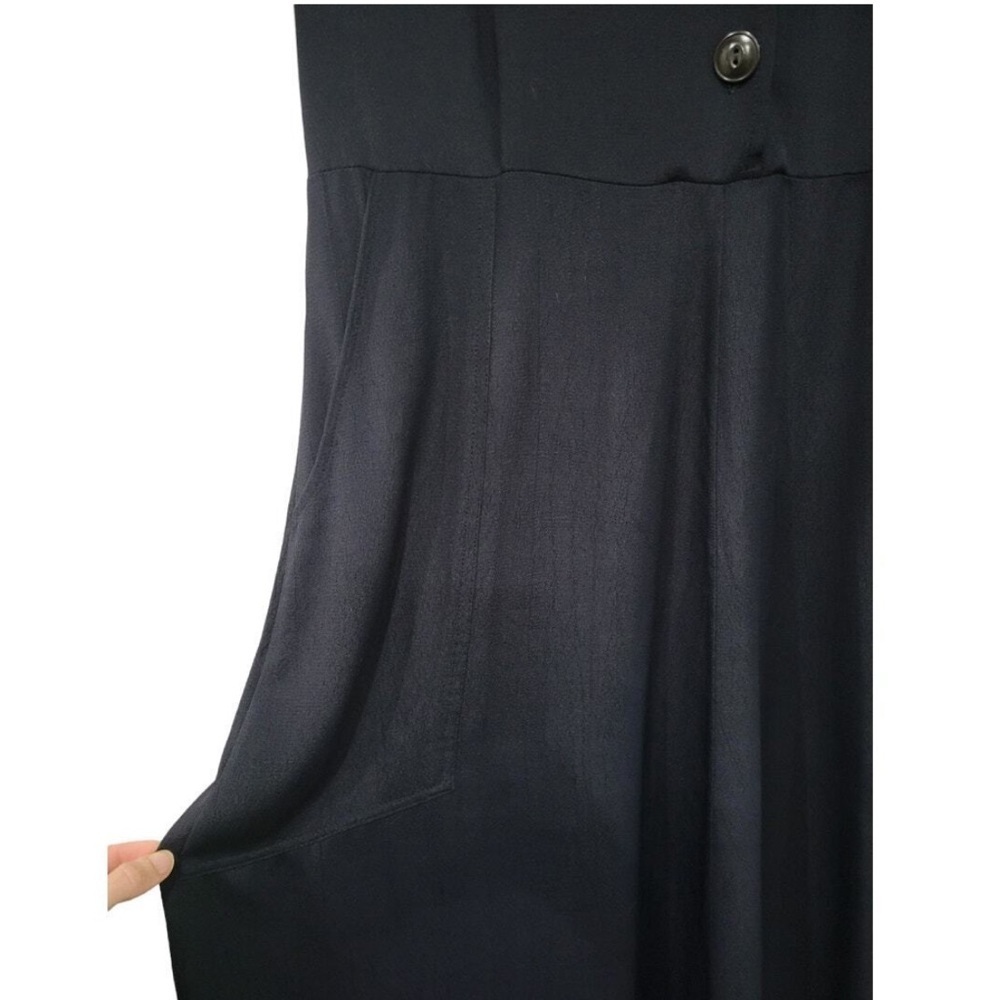 Flax by Jeanne Engelhart Women's Vintage Short Sleeve
Midi Dress Pockets Black L - Picture 8 of 16
